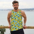thumbnail image 6 of KLL Lemon Print Men's Muscle Gym Workout Stringer Tank Tops Bodybuilding Fitness T-Shirts Tank Tops Men-X-Large, 6 of 7