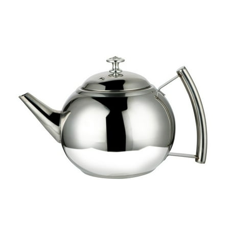 

MODERN HOMEZIE 1L/1.5L/2L Polished Stainless Steel Teapot Tea Pot Coffee With Tea Leaf Filter Silver 1.0L