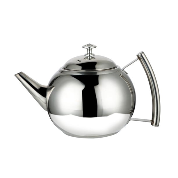 Bearachild Tetera de cocina de inducción de cafetera de acero inoxidable 1L/1.5L/2L con filtro Teteras Plata 2.0L