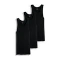 thumbnail image 5 of Value Packs of Men's Big And Tall Black & White Ribbed 100% Cotton Tank Top A Shirts Undershirt (4XL, Mixed, 6 Pack), 5 of 5