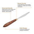 thumbnail image 5 of Uxcell 2pcs Palette Knife Painting Tool 4.13" x 0.67" Stainless Steel Teardrop Blade 8.46" Length Spatula Painting Pallet knife with Hole Beech Wood Handle for Acrylic Canvas, Red/Silver, 5 of 7