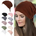 thumbnail image 5 of VISALY Slouchy Hats Head Wraps for Cancer Patients Women | Womens Hats Baseball Caps Drawstring Hood Cap Bottoming Mens Turban Head Wrap Headband Hats for Women Tea Party Men Hats and Caps, 5 of 5