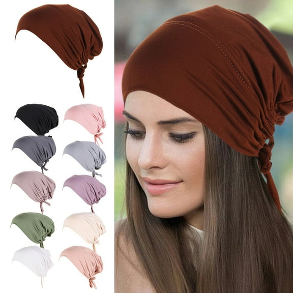 Floral Bohemian Head Cover Turban Wrap Ethnic Pattern Hair Cover Cap