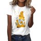thumbnail image 1 of Gibobby Playera de Manga Corta Casual Suave Camiseta cuello redondo manga corta algodón tipo versión clásica para mujer Festival impreso divertido(Blanco,G), 1 of 4