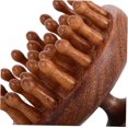 thumbnail image 2 of Masajeador de cuero cabelludo de madera con peine de dientes anchos para eliminar la caspa y promover la salud integral del cuero cabelludo., 2 of 5