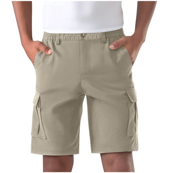 Hurxie Men's Cargo Shorts Quick Dry Lightweight Stretch Hiking Shorts for Men with Pockets No Lining Beige,3XL