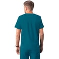 thumbnail image 2 of Adar Addition Scrubs for Men - Modern Multi Pocket V-Neck Scrub Top - A6010 - Caribbean Blue - S, 2 of 8