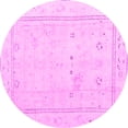 thumbnail image 1 of Ahgly Company Indoor Round Oriental Pink Traditional Area Rugs, 5' Round, 1 of 4