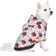 thumbnail image 2 of Balery Red Ladybugs On Black Dotted Sudadera con Capucha para Perros Pequeños – Ropa para Mascotas, Disfraz para Perros y Gatos, Ideal para Fiestas y Cosplay-X-Small, 2 of 7