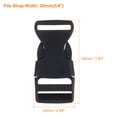 thumbnail image 2 of Unique Bargains 4Pack 3/4' Plastic Dual Adjustable Side Release Buckle for Backpack Strap Black, 2 of 6