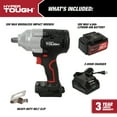 thumbnail image 5 of Open Box Hyper Tough 20V Max Brushless 1/2-inch Mid-Torque Cordless Impact Wrench with 4.0Ah Lithium-Ion Battery and Charger, 5 of 18