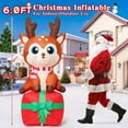 thumbnail image 7 of GOOSH Christmas Inflatables 6 FT Inflatable Reindeer, Cute Blow up Reindeer Sitting on Gift Box with Built-in LEDs, Outdoor Christmas Decorations Reindeer Inflatable for Xmas Holiday Indoor Outdoor, 7 of 7
