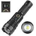 thumbnail image 2 of HIBIBUD LED Flashlight, Type-C USB Rechargeable High Lumens Emergency Flashlight, XHP70 Zoomable Mini Flashlights for Home, OLED Display, 2 of 6
