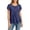Dark Blue, variant on Women's Chiffon Loose Casual Blouse Tops,Round Neck Pleated Front Batwing Sleeve Trendy T-shirt,Hot Pink Women's S-XXXL