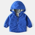 thumbnail image 2 of HCNTES Girls Waterproof Hooded Jacket Lightweight Raincoats for Kids Boys Windbreaker Outdoor Rain Jacket(Style1,6-7 Years), 2 of 4