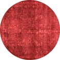 thumbnail image 1 of Ahgly Company Machine Washable Indoor Round Abstract Red Modern Area Rugs, 5' Round, 1 of 4
