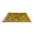 thumbnail image 2 of Ahgly Company Machine Washable Indoor Rectangle Abstract Yellow Modern Area Rugs, 5' x 7', 2 of 4