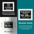 thumbnail image 6 of American Lifetime 2025 Dementia Clock Large Display Digital Clock with Day, Date & Custom Alarms, for Seniors & Alzheimer’s, Auto-Dimming, Multi-Language, White, 6 of 9