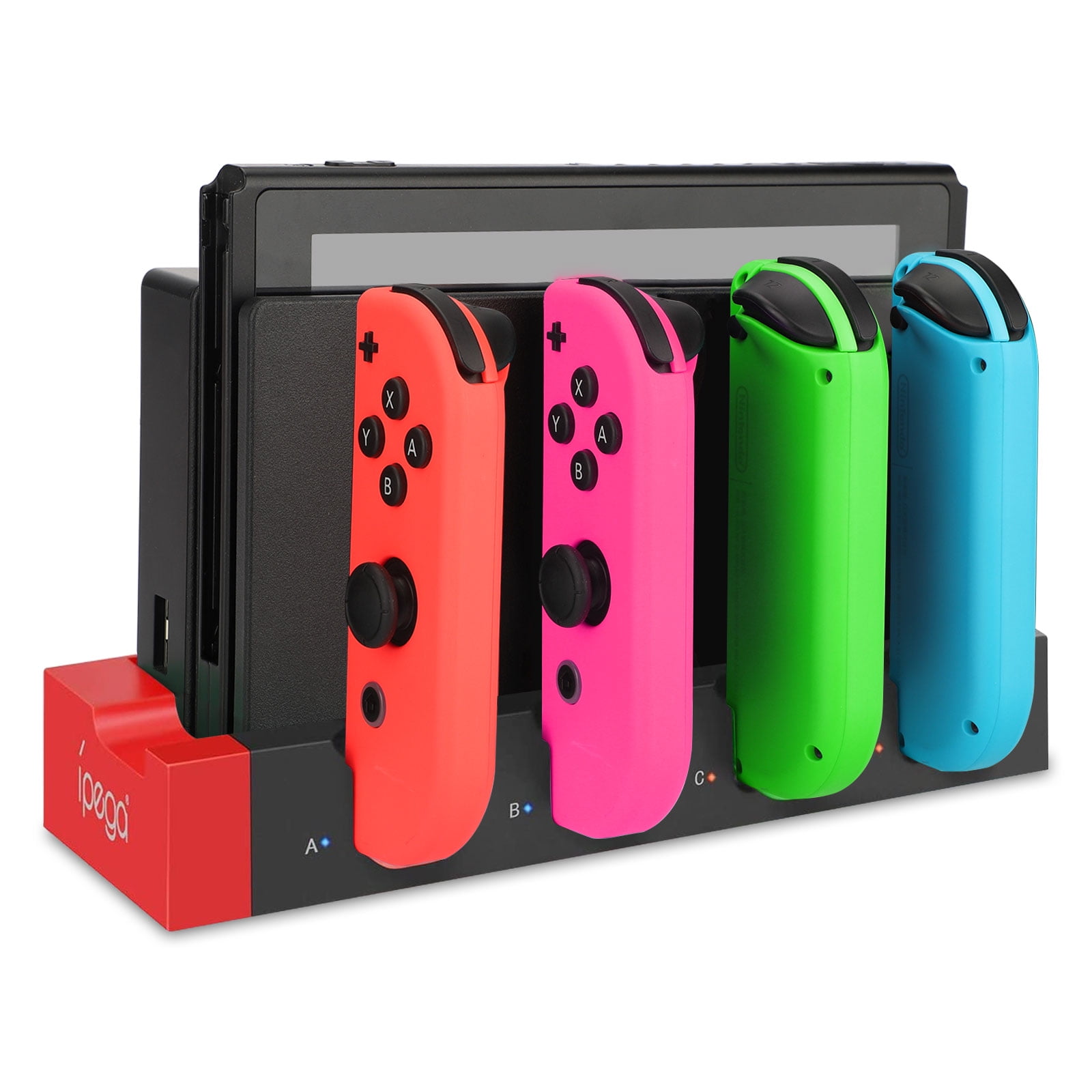 feminin gys som resultat Switch Controller Charger for Nintendo Switch Joy-Con, EEEkit Charging Dock  Compatible with Switch Joy-Cons Controller with Indicator, Charger Station  Stand for Joy-Cons - Walmart.com