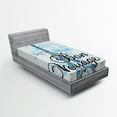 thumbnail image 1 of Ambesonne Eiffel Tower Fitted Sheet, Air Balloon Paris, Twin XL Size, Pale Blue Black Blue, 1 of 2