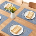 thumbnail image 2 of Unique Bargains 6pcs Stylish Faux Leather Placemats Light Blue 16.9"x11.8", 2 of 6