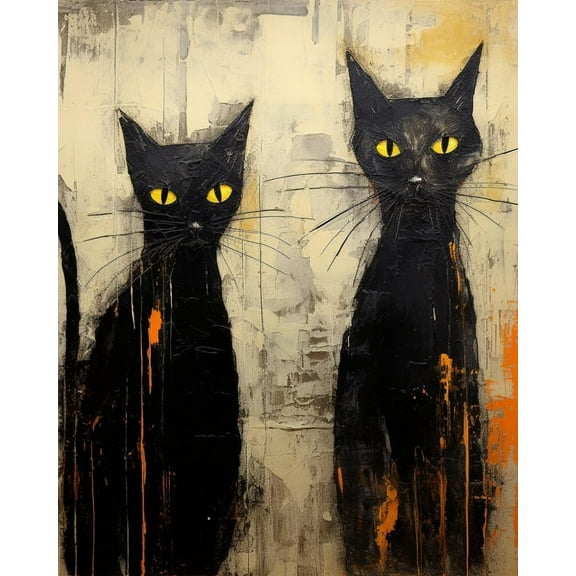 Paint by Numbers for Adults Kids Beginner Black Cat in the Afternoon DIY Acrylic Painting by Numbers Kits with Brushes Acrylic Pigment Home Decoration Gifts 16 x 20 inch