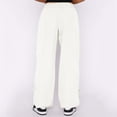 thumbnail image 2 of Eashery Womens Capri Pants Casual Pants Light Baggy Jogger Relaxed Comfortable Straight Calf-Length Pants Work Pants for Women (Solid Color,White,M), 2 of 5