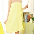 thumbnail image 2 of Defitshape Women's Bathrobe Lightweight Terry Body Shower Wrap Towel Spa Soft Beach Cover Up Yellow One size fits all, 2 of 3