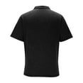 thumbnail image 6 of LODIENY Mens Polo Shirts Quarter Zip Shirts Vintage Casual Classic Lightweight Short Sleeve Golf Collared T-Shirt Tops with Pocket Black XXL, 6 of 7