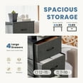 thumbnail image 5 of Bedroom Dresser with 4 Drawers and Sturdy Steel Frame, Modern Multi-Functional Storage Cabinet for Closet, Entryway, Dorm Room, Living Room, Brown, 5 of 9
