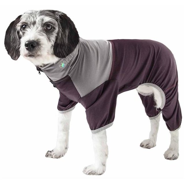 Pet Life YGHL4MRXS Active Embarker Heathered Performance Survêtement Extensible 4 Directions à Deux Tons - Bordeaux, Extra Small