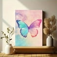 thumbnail image 6 of Pastel Butterfly Canvas Art Prints， Suitable for Living Room， Bedroom， Bathroom， Office and Nursery Decoration., 6 of 8