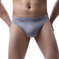 thumbnail image 2 of Labakihah Mens Underwear Men's Thong Underwear Seamless Low-Rise Quick-Drying Ice Silk Underwear Underwear Grey, 2 of 7