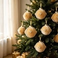 thumbnail image 4 of Honeplcked 3.15in Yellow Velvet Christmas Tree Balls Decorations, Hanging Shatterproof Christmas Tree Balls Ornaments with Rope for Christmas Home Indoor Holiday Party Decor, 4 of 6