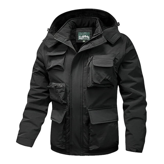 Dvprdro Jackets for Men Solid Color Outdoor Climb Sport Run Pocket Zipper Long Sleeved Jackets