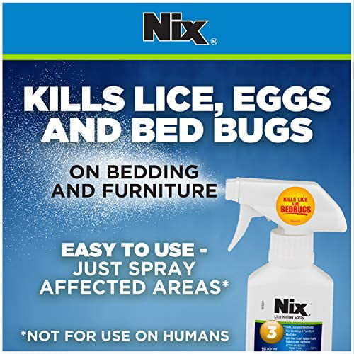 Nix Lice & Bed Bug Killing Spray for Home, Bedding & Furniture, 5 fl oz