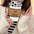 thumbnail image 5 of BINUFF Cute Coffee Cup Themed iPhone Case Suitable for iPhone 15pro/11/14/13/12promax, 3D Silicone Design, 5 of 6