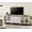 White, variant on WAMPAT 100" TV Stand, 3-in-1 TV Console Table for 75/80/85/90 Inch TV, Entertainment Center with Glass Door & Drawer for Living Room & Bedroom, Kitchen Sideboard Buffet Cabinet for Dining Room, White