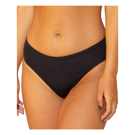 HURLEY Women's Black Stretch Lined Moderate Coverage Bikini Swimsuit Bottom XS