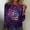 8-Purple, variant on TrendVibe365 Mardi Gras Long Sleeve Tops for Women Plus Size Plus Size with Crew Neck Polyester Casual Mask Printed Mardi Gras Celebrations Blouse Tops for Mardi Gras Event Purple L