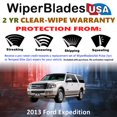 thumbnail image 2 of 2013 Ford Expedition Beam Wiper Blades Wipers w/2yr Warranty (Set of 3) w/Rear Wiper (WiperBladesUSA), 2 of 5