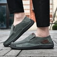 thumbnail image 5 of EKVAHL Men's Leather Casual Slip-On Loafers, Lightweight Non-Slip Hand-Stitched Moccasins for Walking and Outdoor Use Blue, 5 of 5