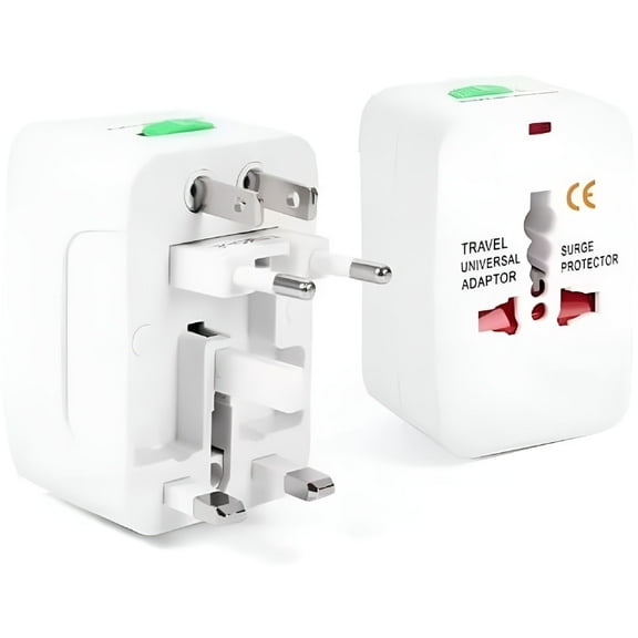 GJX Universal travel adapter, multifunctional universal plug adapter, international 200 countries (France, United States, United Kingdom, and Australia)