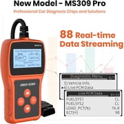 PARANNIC MS309PRO Automotive Diagnostic Tool with OBD2 Scanner, Professional Vehicles Scan Tools, 1 Piece