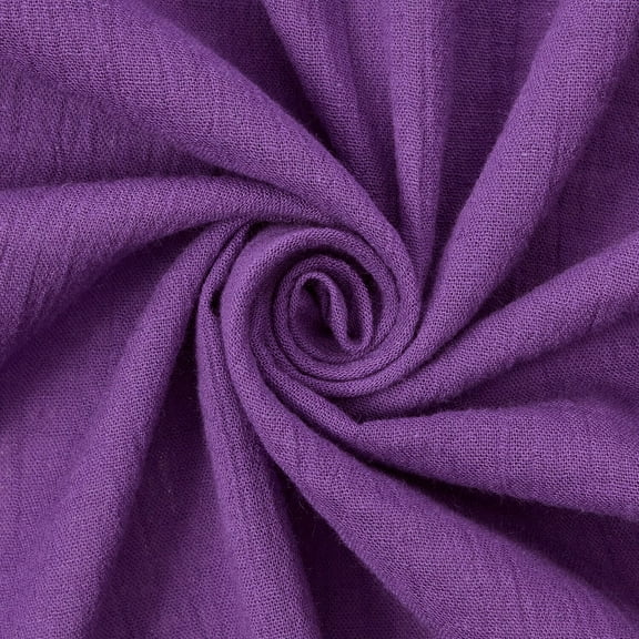 Luxe Gauze Fabric 100% Natural Cotton 51" Wide Sold BTY (Purple, 5 Yards)