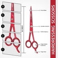 thumbnail image 6 of Utopia Care Hair Cutting and Hairdressing Scissors 6.5 Inch, Premium Stainless Steel Shears with Smooth Razor and Sharp Edge Blades for Salons, Men, Women and Kids, Red, 6 of 7