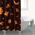 thumbnail image 4 of Orange Halloween Spooky Elements Shower Curtain 72"x84" ,Bathroom Decorative Shower Curtains Set with 12 Hooks,Modern Waterproof Washable Shower Curtain, 4 of 6