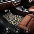 thumbnail image 6 of Yiaed Daisies Flowers Print Carpet Floor Mats for Cars, Auto Accessories Front & Rear Car Floor Mats Car Floor Foot Mat Sets of 4 Pieces, 6 of 7