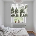 thumbnail image 5 of Green Forests Tree Kitchen Curtains Small Short 39 Inch Length, Pine Maple Trees Nature Pure Color Grommet Top Bedroom Living Room Curtains, Light Filtering Cafe Curtain Drapes 2 Panels Set 55''x39'', 5 of 9