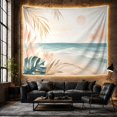 thumbnail image 6 of Tropical Coastal Beach with Waves and Palm Leaves, Dreamy Boho for Beach Lovers, Coastal Wall Art, Housewarming Gift Tapestry Wall Hanging for Living Room and Bedroom, 6 of 7